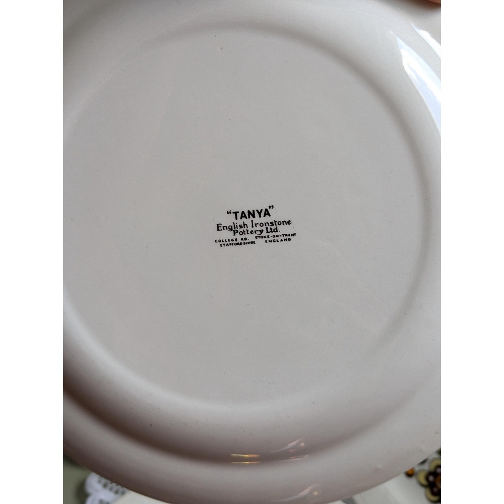 Set of 4 Tanya English Ironstone Dinner Plates, Staffordshire England - Picture 4 of 5